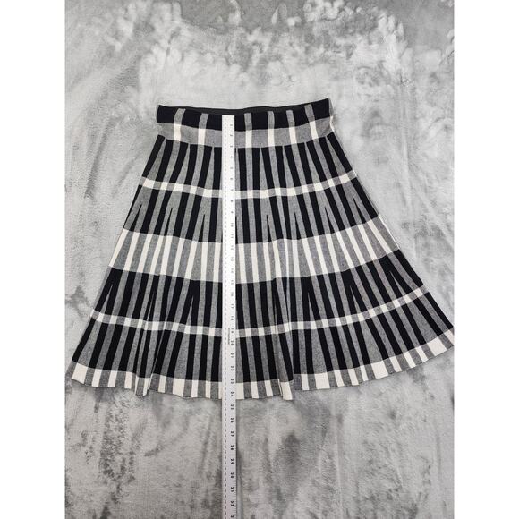 Sioni High Waist Pull On Skirt Size L Black Gray Stretch Office Career Preppy - Picture 9 of 10